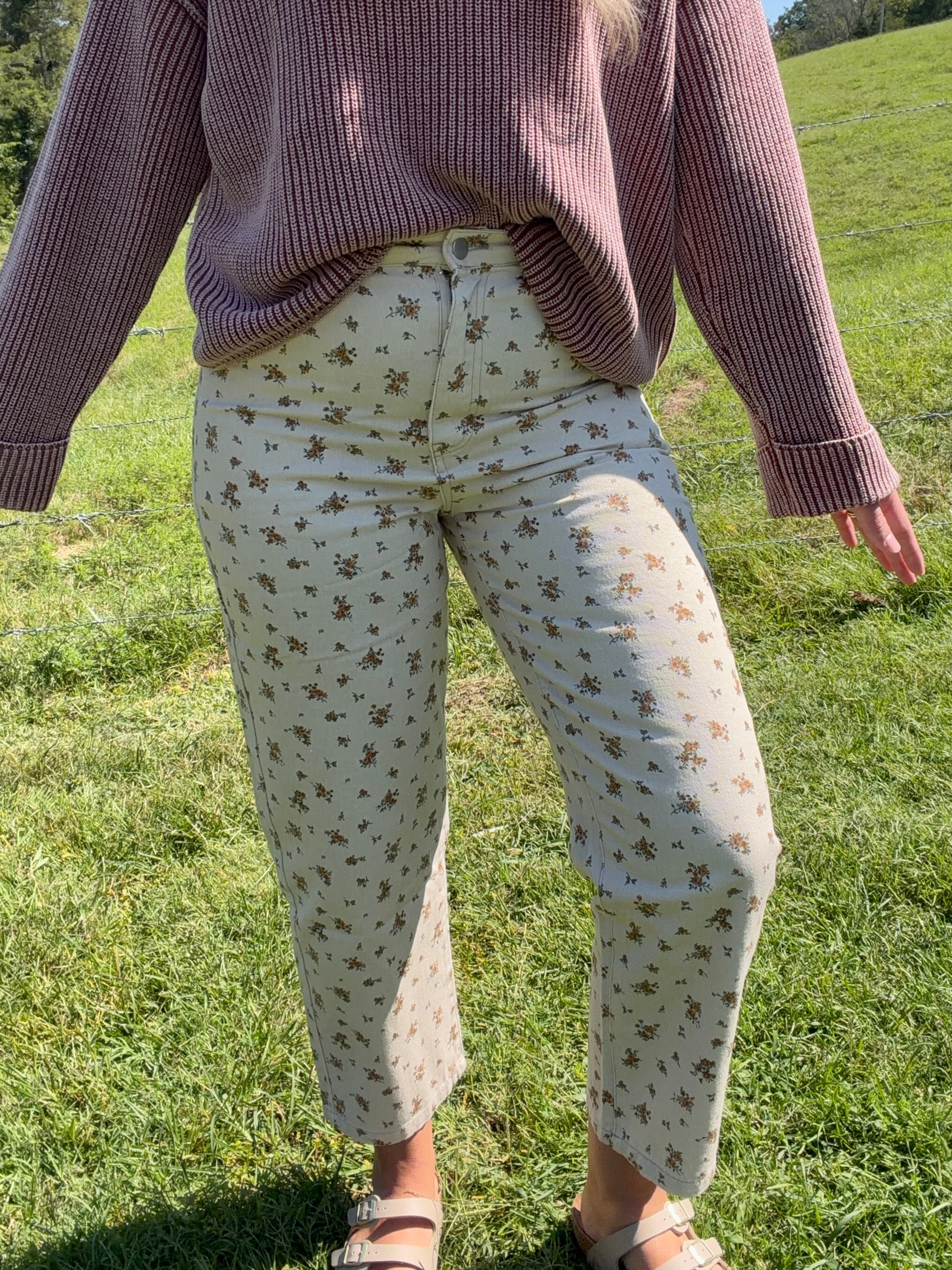 Fall Floral Pants