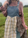 Plaid Patches Overalls