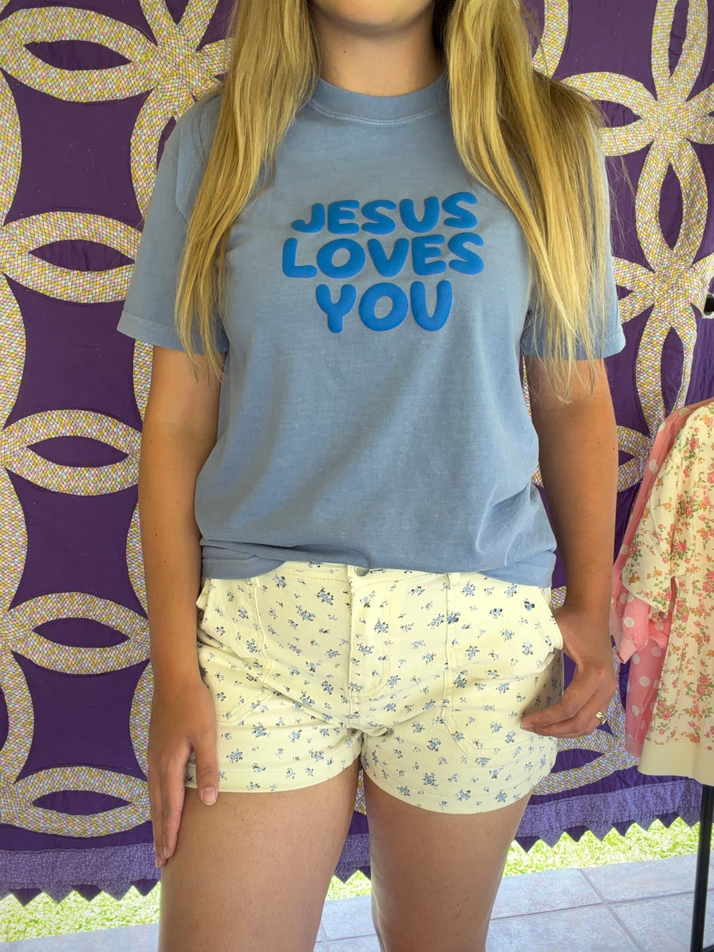 Blue Bloom Shorts