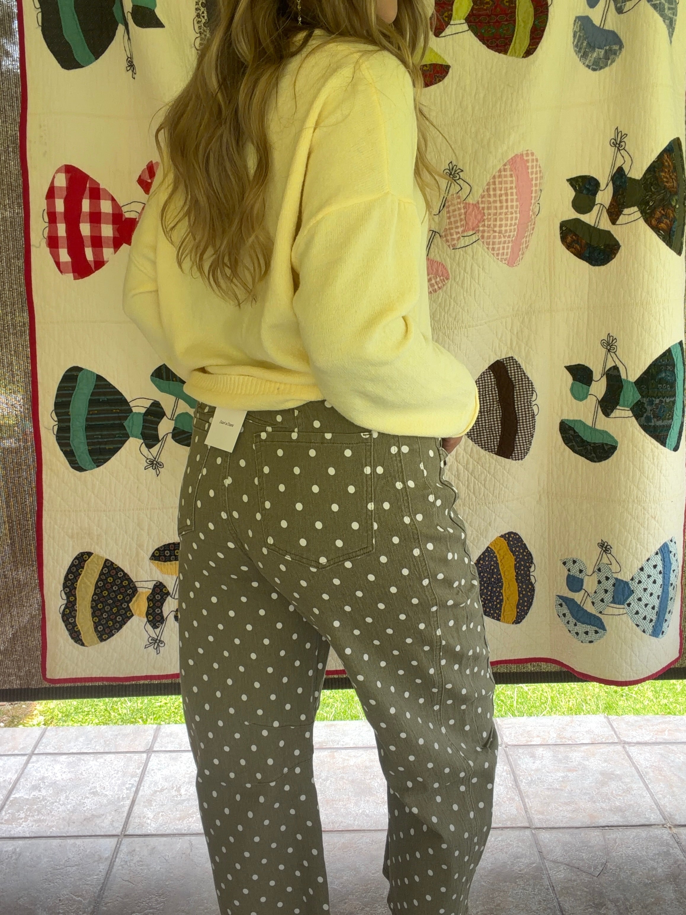 Sage Polka Pants